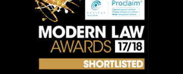 the modern law awards 2017/18 rising star of the year banner.