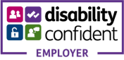 the disability confident employee logo.